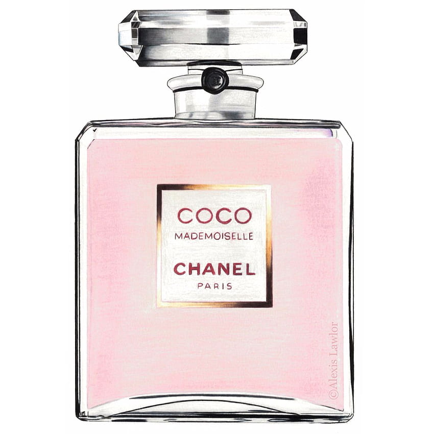 Chanel Perfume Drawing. Explore collection, Coco Chanel Perfume HD phone wallpaper