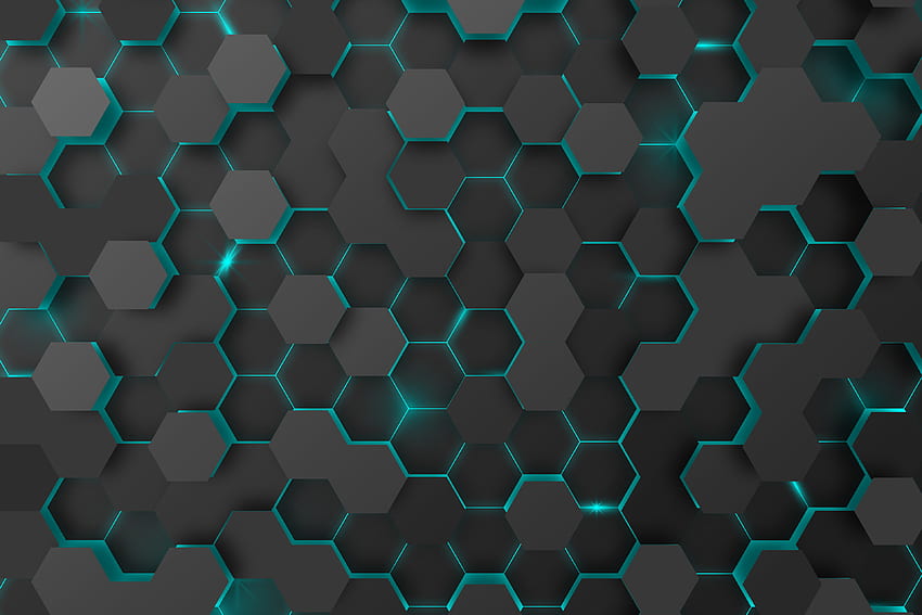 - fond technologique en nid d'abeille avec des hexagones, hexagone futuriste Fond d'écran HD
