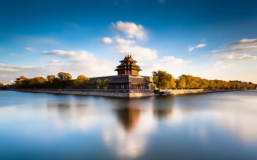Пекин Китай Забраненият град. Красиви места. Пекин, Китай Пътуване HD тапет