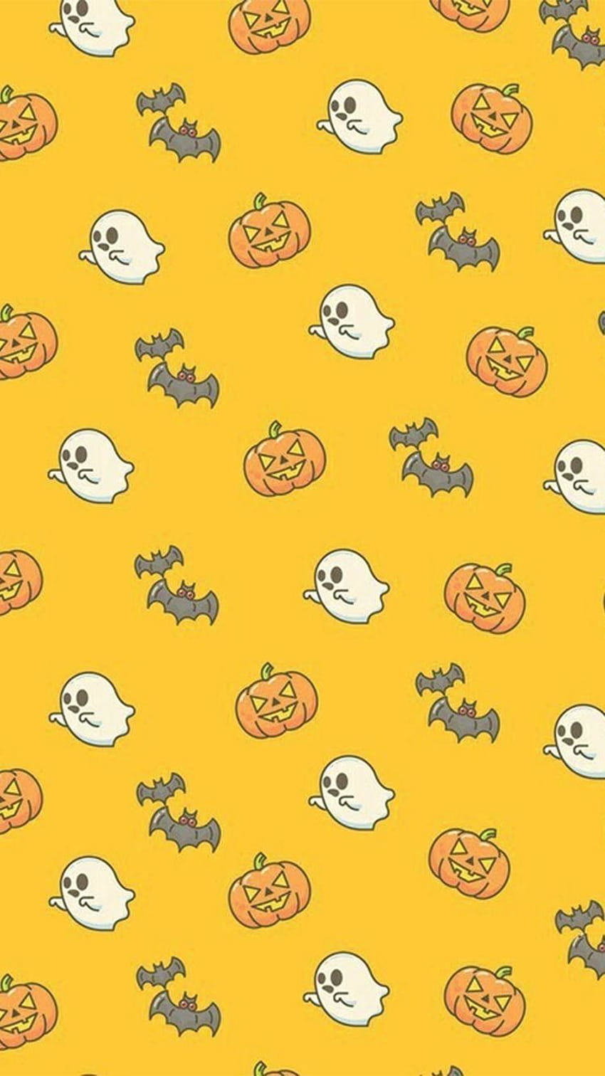 Halloween terbaik untuk iPhone dan iPad, Simple Pumpkin wallpaper ponsel HD