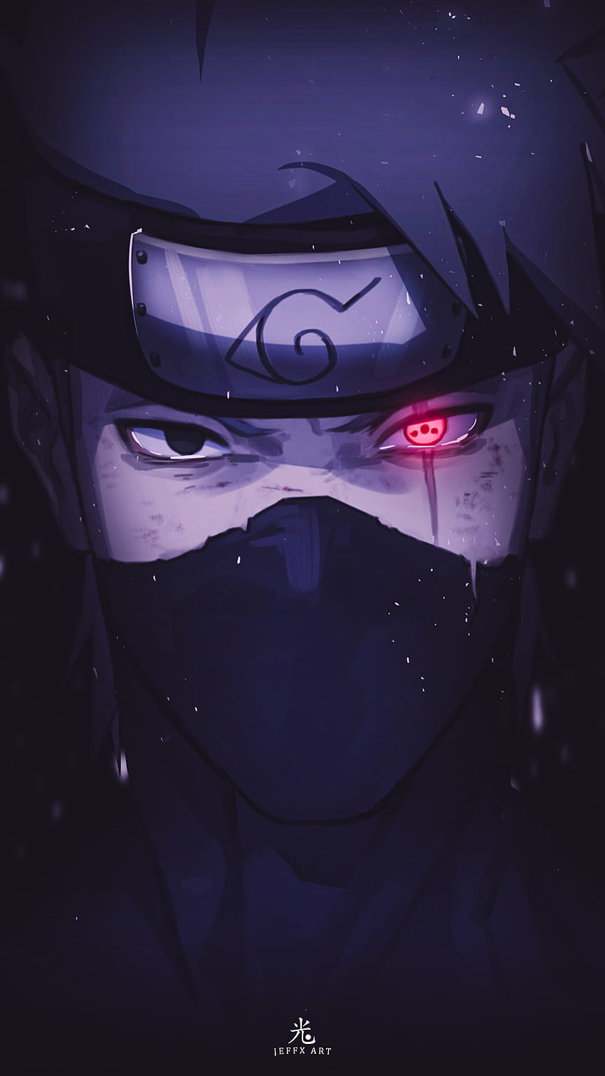 KAKASHI かもい, eye, naruto, sharingan, art, narutoshippuden, hatake ...