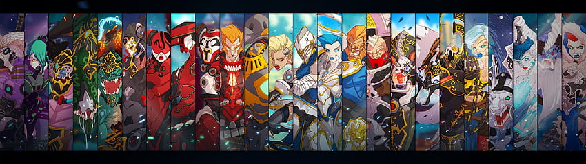 Kolase cetak karakter anime digital Wallpaper HD