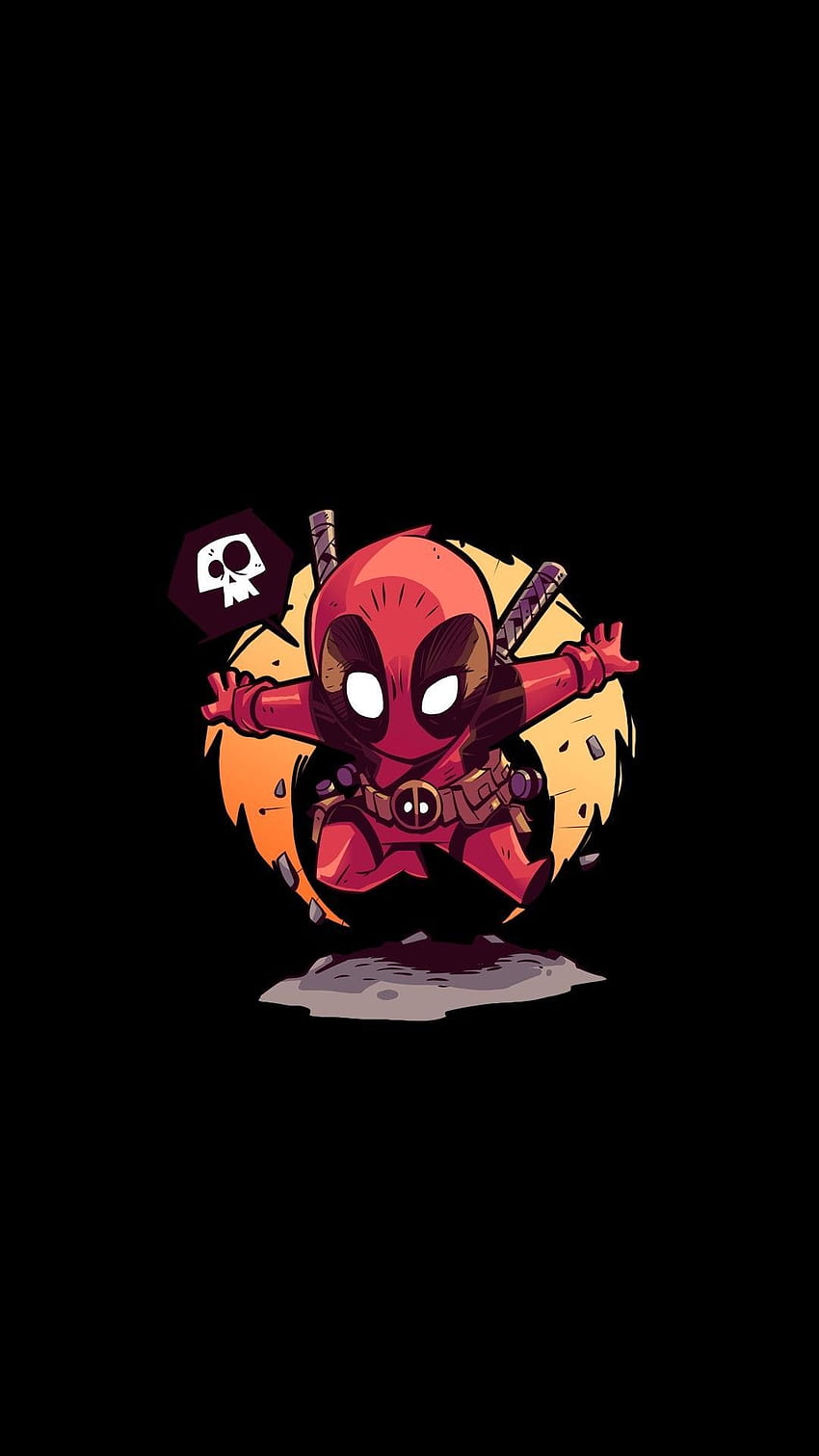 Dead Pool. Deadpool, fond de Deadpool, super-héros, dessin animé mignon Deadpool Fond d'écran de téléphone HD