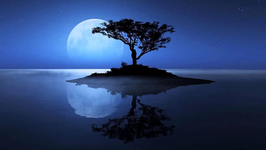 Deep Calming Music Under Full Moon Peaceful Night - Chanson relaxante, Cool Calm Fond d'écran HD