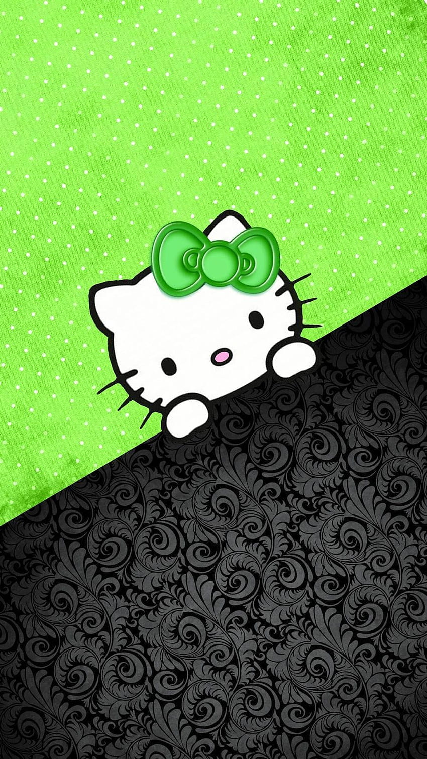 ١NikkiBsDesignz♡: Paredes de Hello Kitty. Hola gatito, verde Hello Kitty fondo de pantalla del teléfono