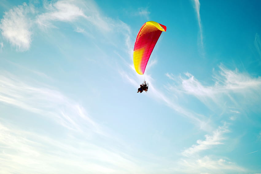Sport, cielo, volo, altezza, estremo, paracadute Sfondo HD