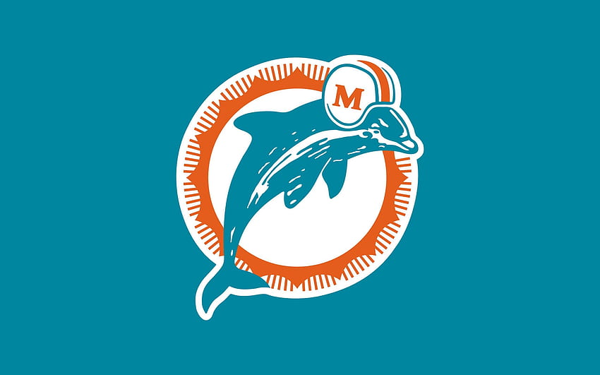 Sports, Logo, Logotype, Miami, Football Club, Miami Dolphins HD wallpaper