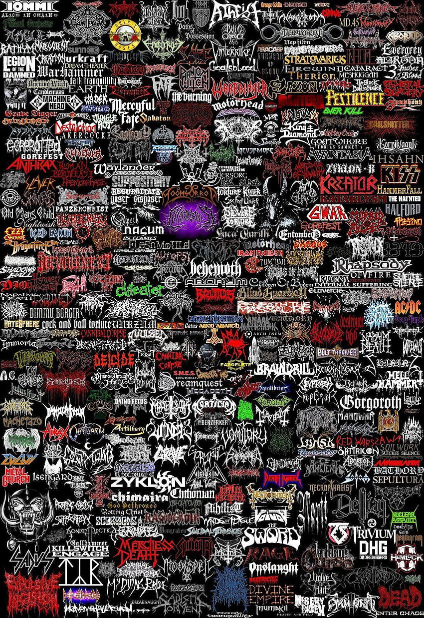 Cool Rock Band Logos HD phone wallpaper