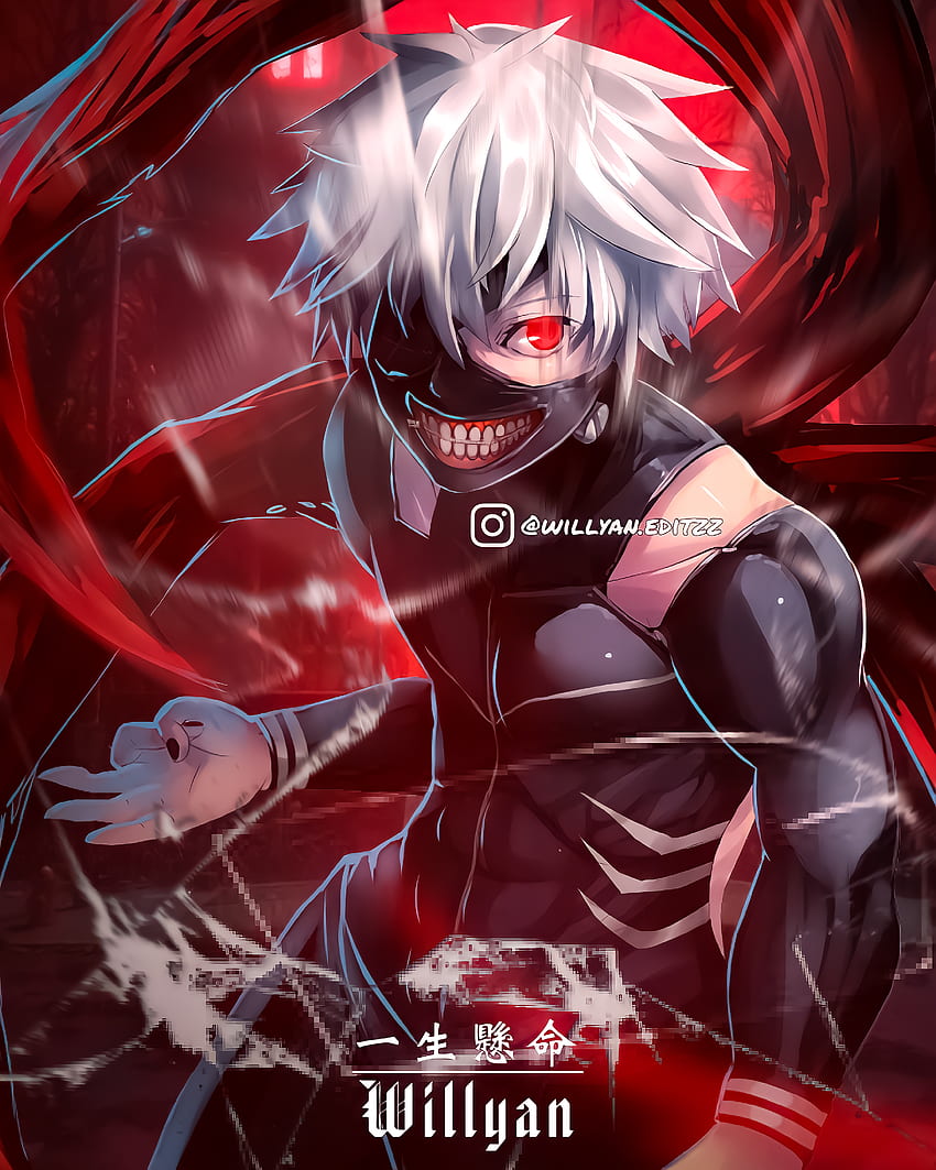 Wallpaper ken kaneki, tokyo ghoul, anime, dark desktop wallpaper, hd image,  picture, background, fed51a