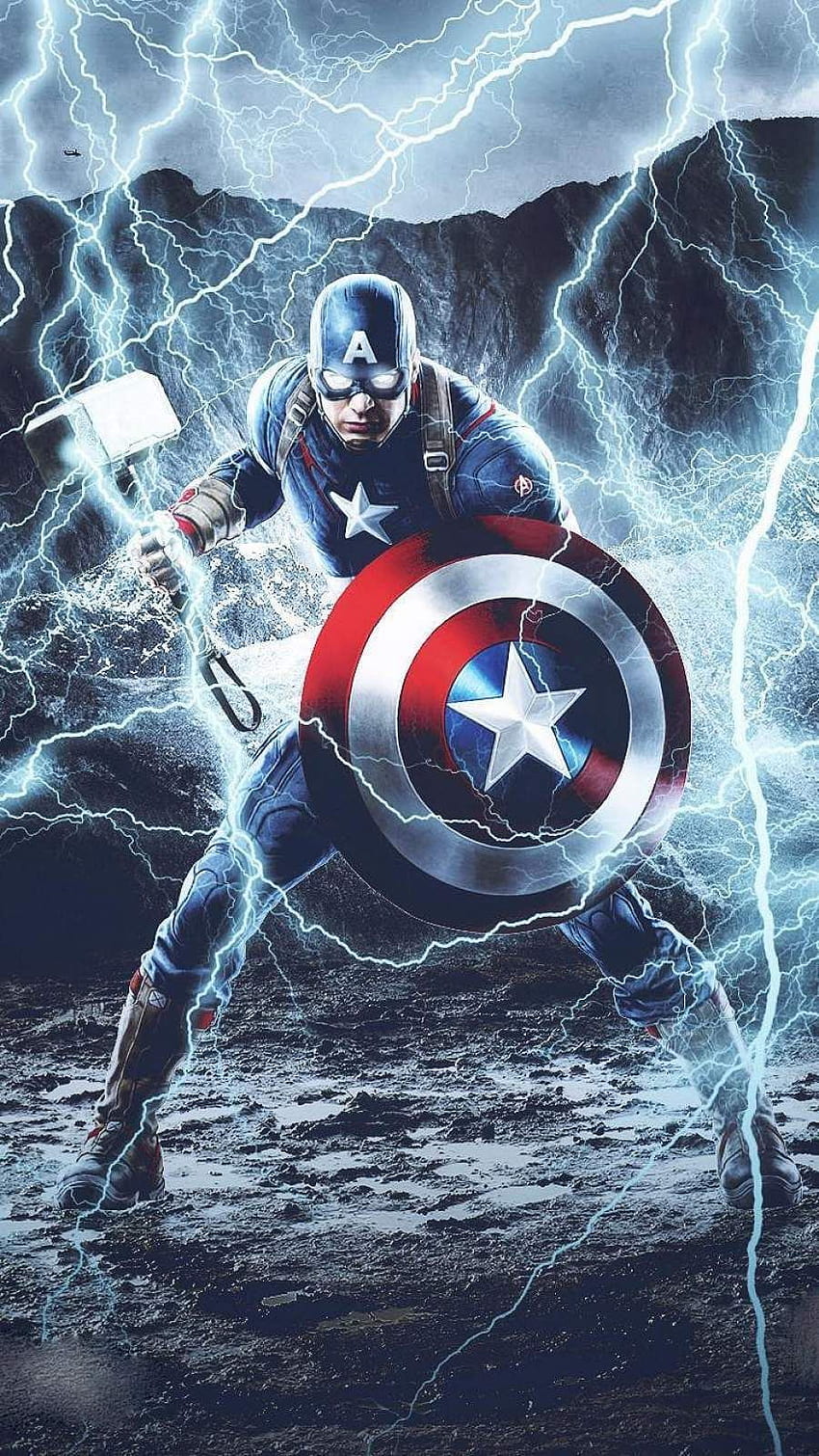 330526 Captain America Mjolnir Hammer Shield Avengers Endgame 4k   Rare Gallery HD Wallpapers