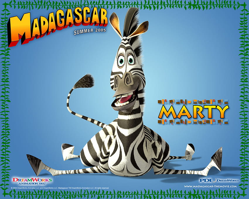 Zebra dari Madagaskar, Kartun Zebra Wallpaper HD