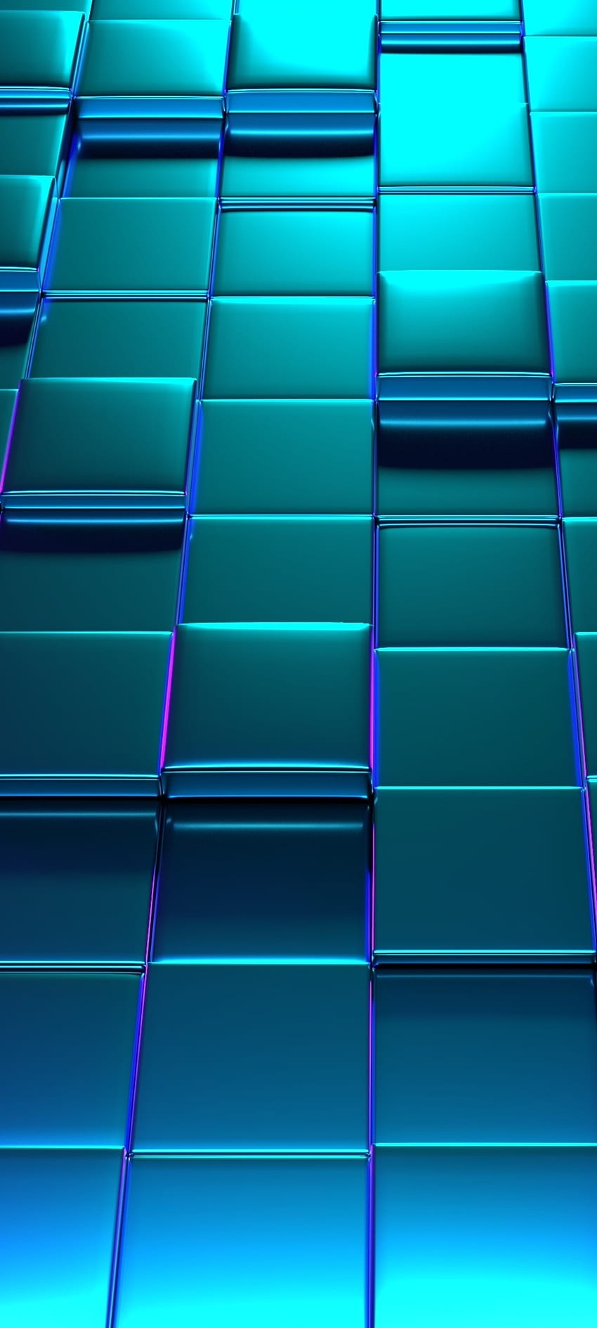 3D 큐브 배경, 아트, 블루, 큐브, 패턴, 청록색 HD 전화 배경 화면