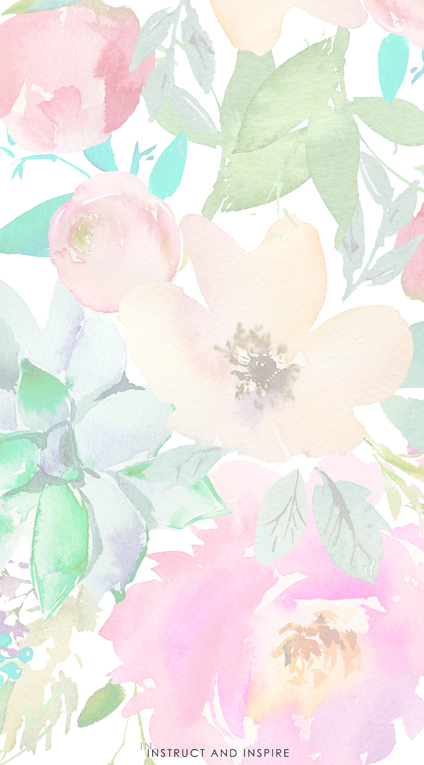 March 2019 . Instruct and Inspire, Watercolor Floral HD phone wallpaper