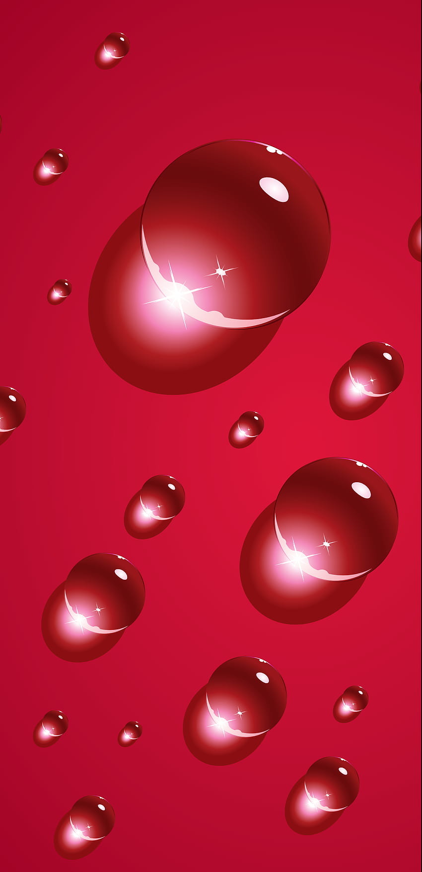 Gocciolina d'acqua colorata per iPhone, Water Red Sfondo del telefono HD