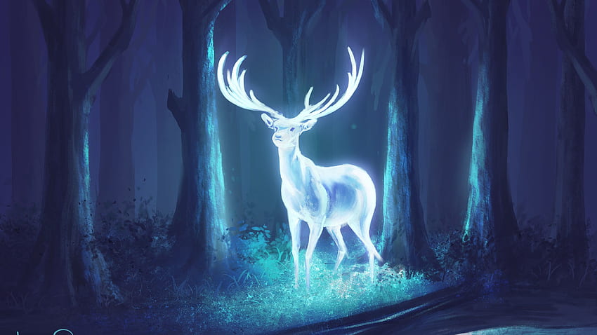 Arte de fantasía de ciervos - Harry Potter Patronus - - fondo de pantalla