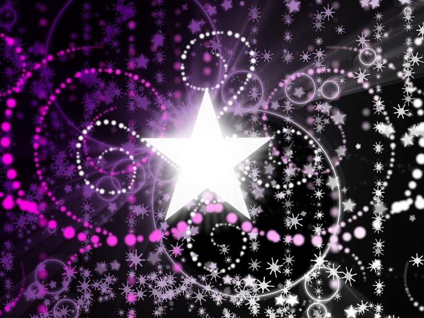 GLOWING STAR, star, single, abstract, bright HD wallpaper