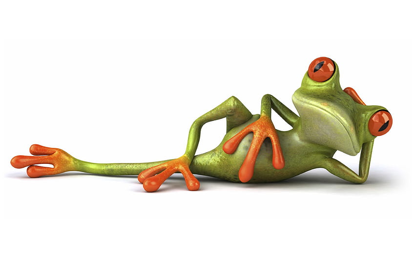 Rana de dibujos animados en 3D. Rana, ranas divertidas, rana dorada fondo  de pantalla | Pxfuel