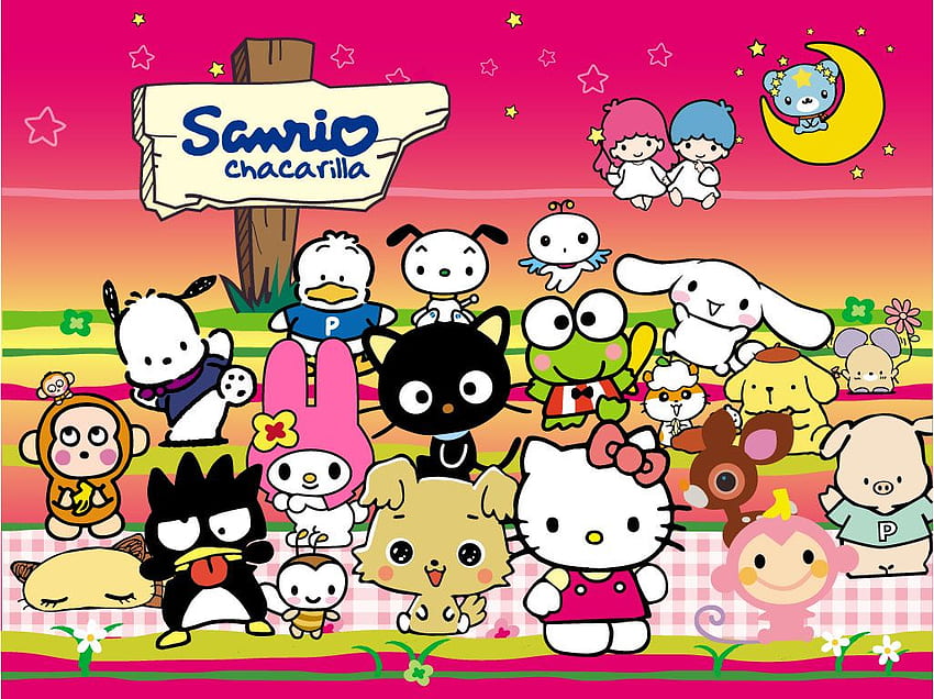 bonjour kitty, pochacco, chococat et keroppi. quelle enfance asiatique, les personnages de Sanrio Fond d'écran HD