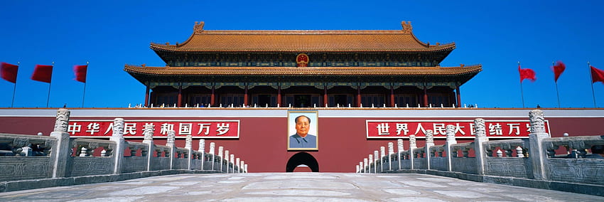 Императорският дворец в Пекин / Забраненият град 2300*768 HD тапет