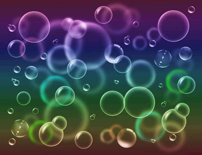 アブストラクト, 泡, 色とりどり, カラフル, バブル 高画質の壁紙