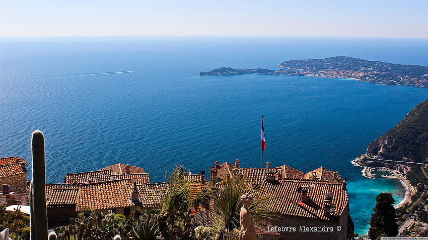 Eze, French riviera - France Ultra Background HD wallpaper