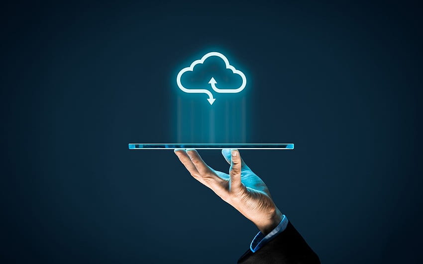 Wykonawcy transformacji cyfrowej korzystają z chmury w celu zwiększenia bezpieczeństwa i produktywności, technologia chmury Tapeta HD