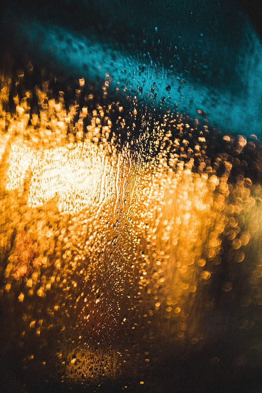 Drops, Macro, Shine, Light, Wet, Surface, Blurred, Fuzzy HD phone wallpaper
