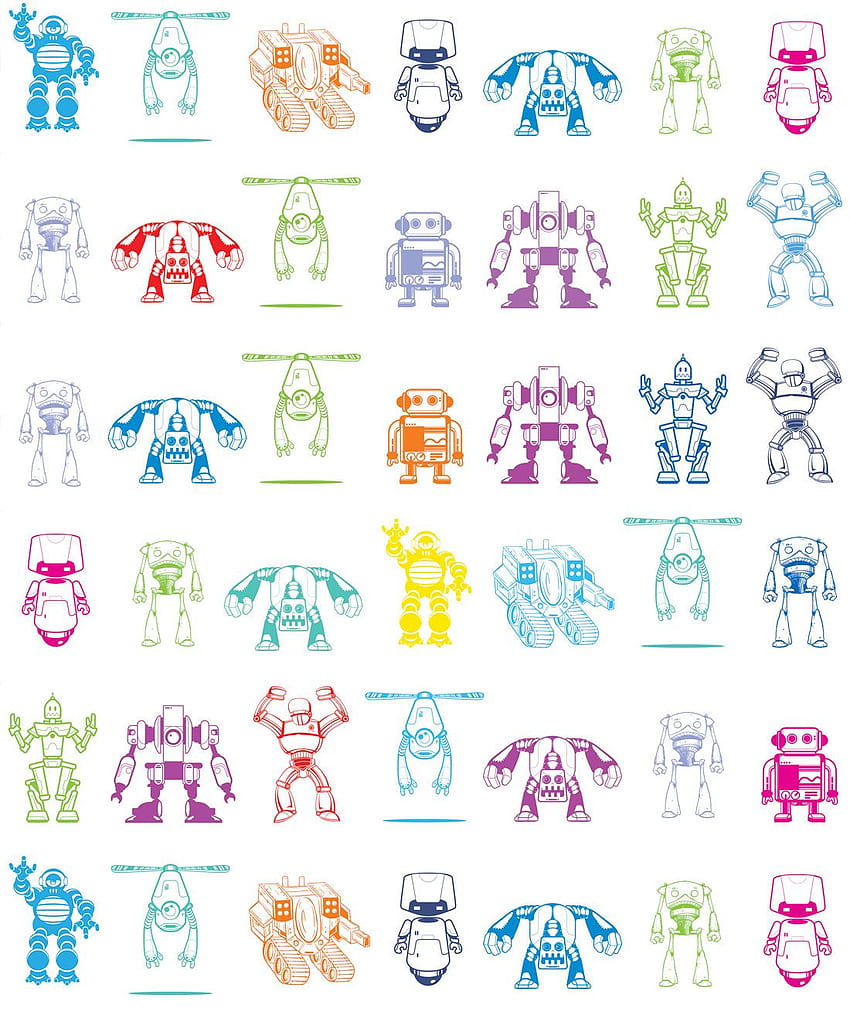 Roboter, halb Mensch, halb Maschine Ich bin ein Roboter! • Milton & King, Robotermuster HD-Handy-Hintergrundbild