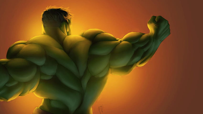 Hulk Bodybuilder Laptop voll, Bodybuilding-Kunst HD-Hintergrundbild