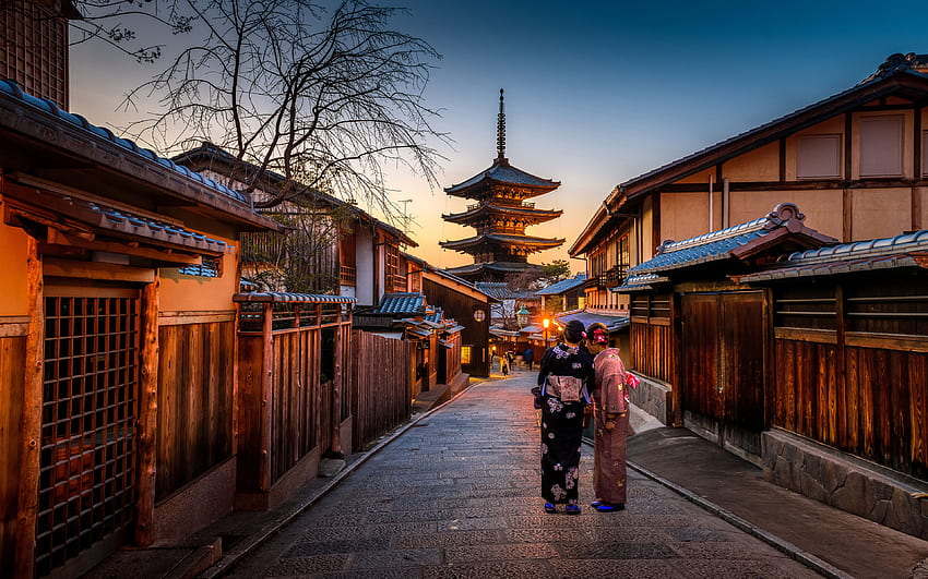 Japonya, Tapınak, geyşa, Kyoto HD duvar kağıdı