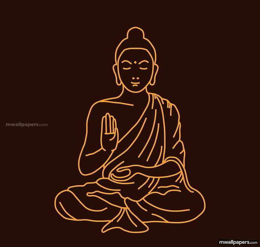 Meditazione Buddha nero Sfondo HD