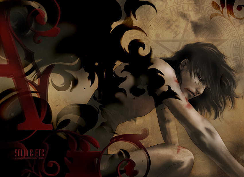 Alucard, anime, vampir, neraka Wallpaper HD