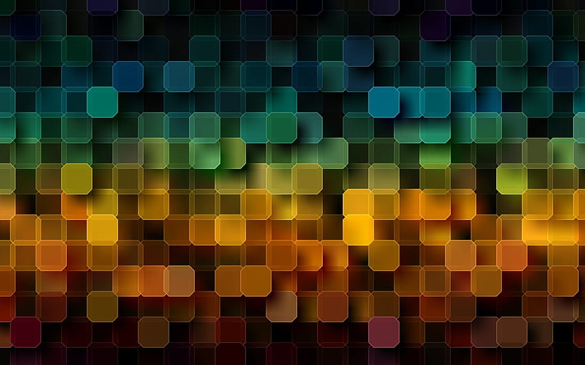 Many squares, colorful, abstract HD wallpaper