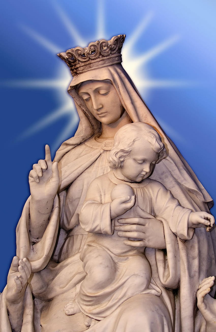 Cristiano e Gesù Cristo , pagine da colorare, clip art, : Bella di Madre Maria con il bambino Gesù Cristo Sfondo del telefono HD
