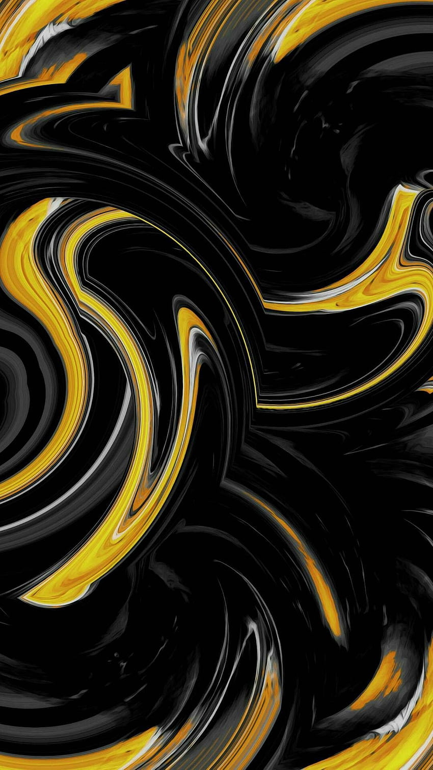 iphone Negro, amarillo, patrón, agua, diseño, arte, amarillo oscuro fondo de pantalla del teléfono