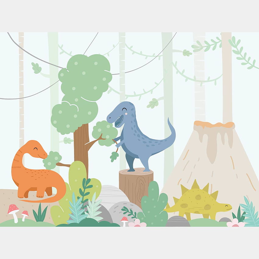 Dekorasi Pembibitan Anak Kamar Bayi Petualangan Dinosaurus Anak, Dinosaurus Anak wallpaper ponsel HD