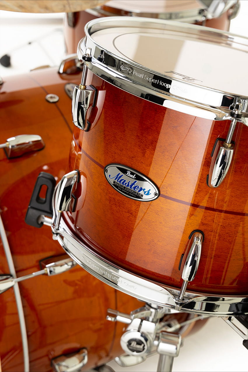 Drum with Pearl Masters Maple Complete drum set Almond Red Stripe finish. Drums , Drums, Pearl drums, Yamaha Drum Set HD phone wallpaper