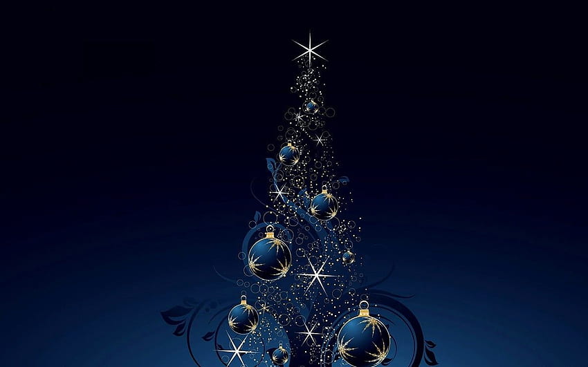 Beautiful Christmas Postcards, Christmas Tree, Blue . pics, Simple Christmas HD wallpaper