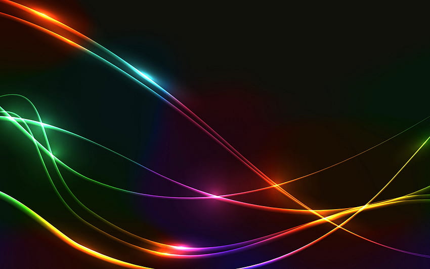 Neon , light, line, dark, colorful, glowing, shine • For You For & Mobile, Colorful Light HD wallpaper
