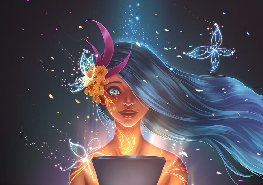 Magic girl, Girly, Angel, Fantasy, Art HD wallpaper | Pxfuel