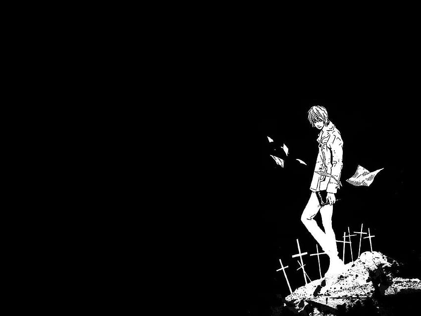 Death Note - Lumière Yagami. Menace de mort. Décès Fond d'écran HD