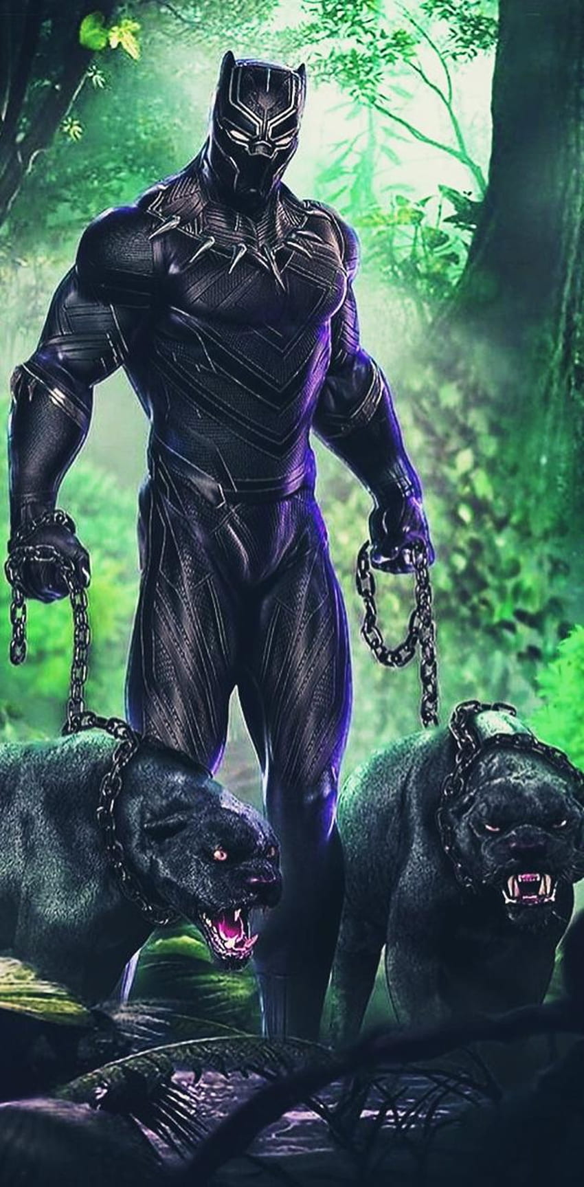 Черна пантера, Cool Black Panther Marvel HD тапет за телефон