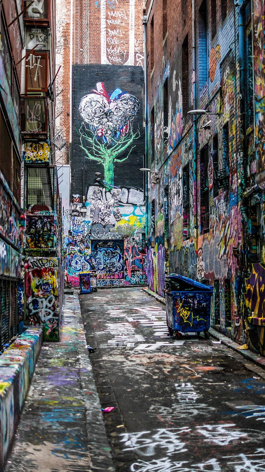 graffiti wall beco durante o dia – City, Street Graffiti Papel de parede de celular HD