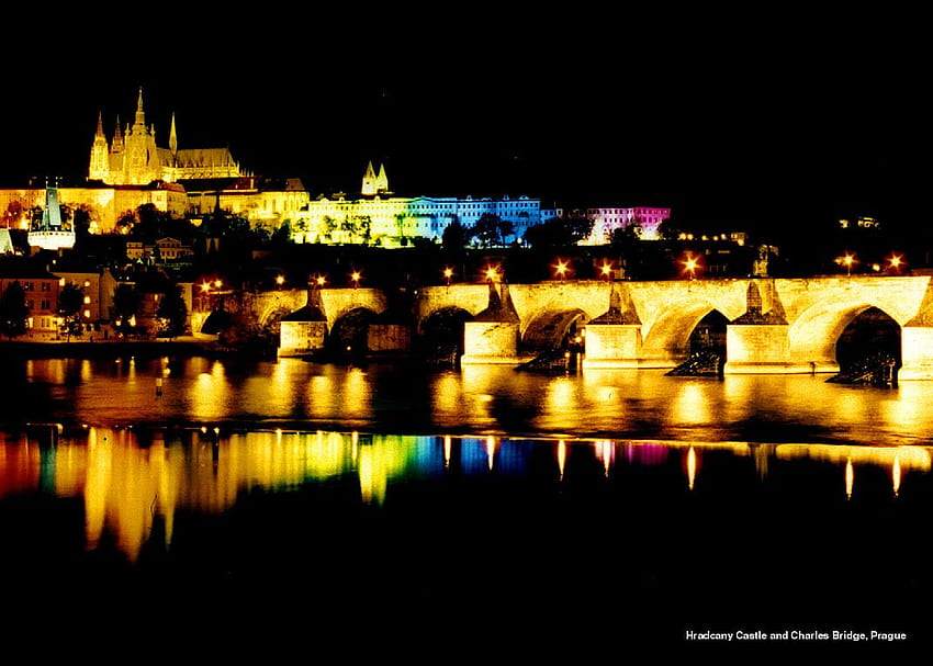Prager Tagebuch - Prager Karlsbrücke und Hradschin HD-Hintergrundbild
