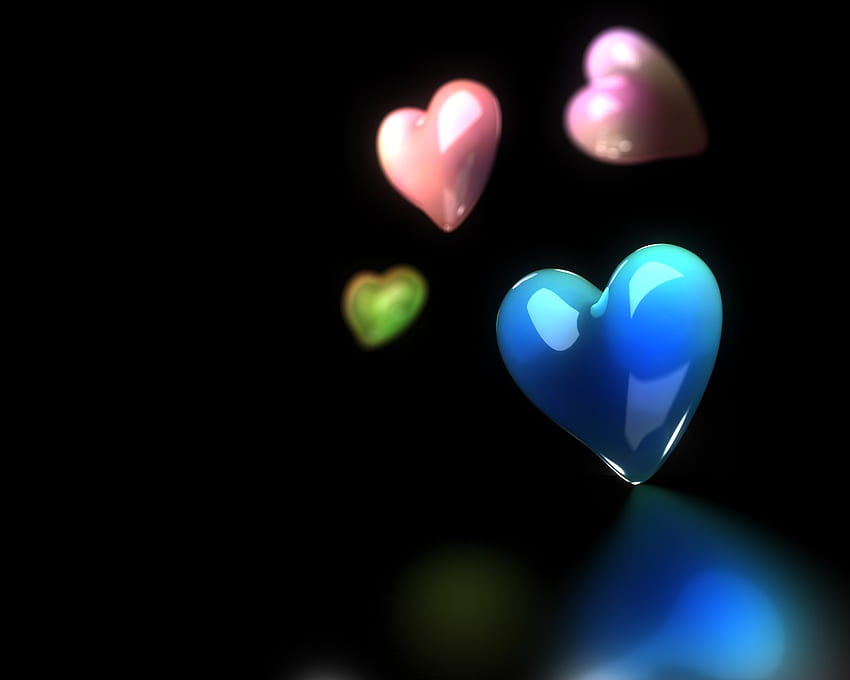 3D Heart, black, abstract, 3d, love, heart, dark HD wallpaper | Pxfuel