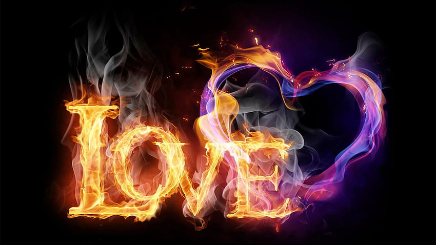 Fire Love HD wallpaper