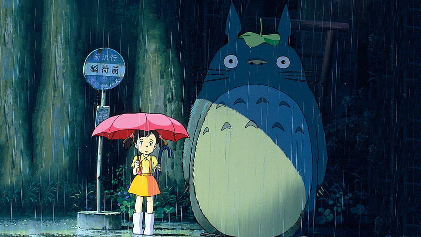 My Neighbor Totoro and Background - , Bus Stop HD wallpaper