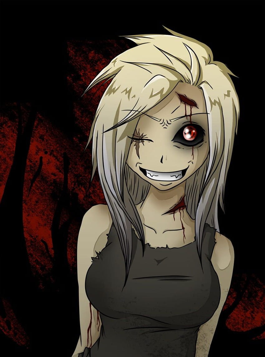 Zombie-Mädchen, Anime-Zombie-Mädchen HD-Handy-Hintergrundbild