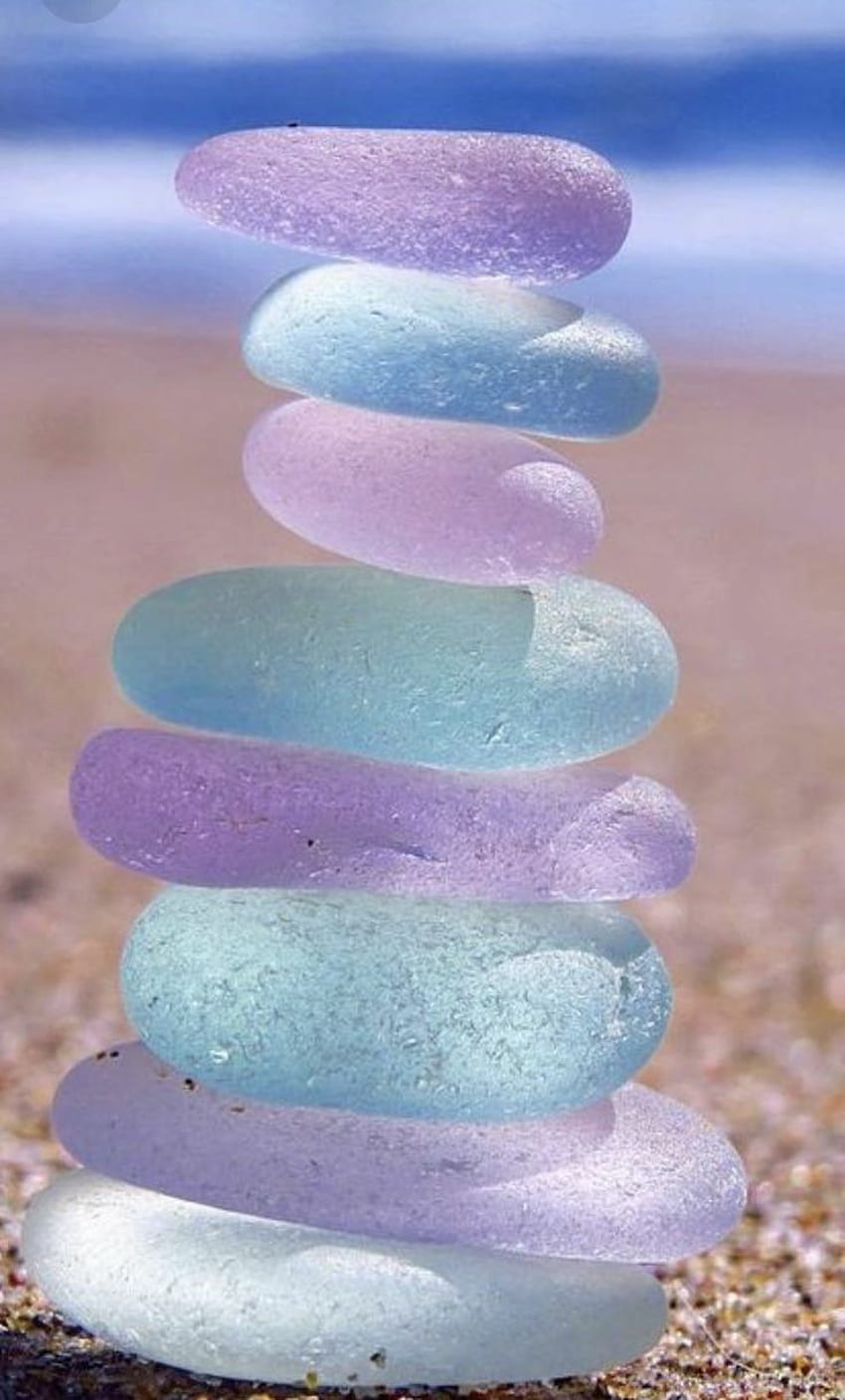 Makenna en gemas. Bonito, Hermosa naturaleza, Arte de cristal de playa, Piedras coloridas fondo de pantalla del teléfono