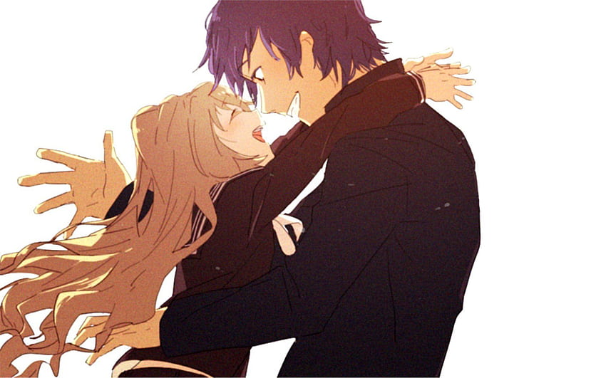 toradora wallpaper taiga and ryuuji kiss